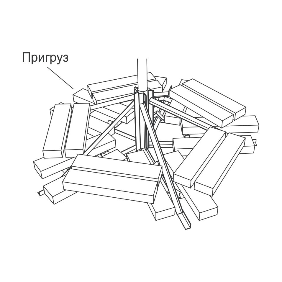 Пригруз для ствольной искусственной уличной елки