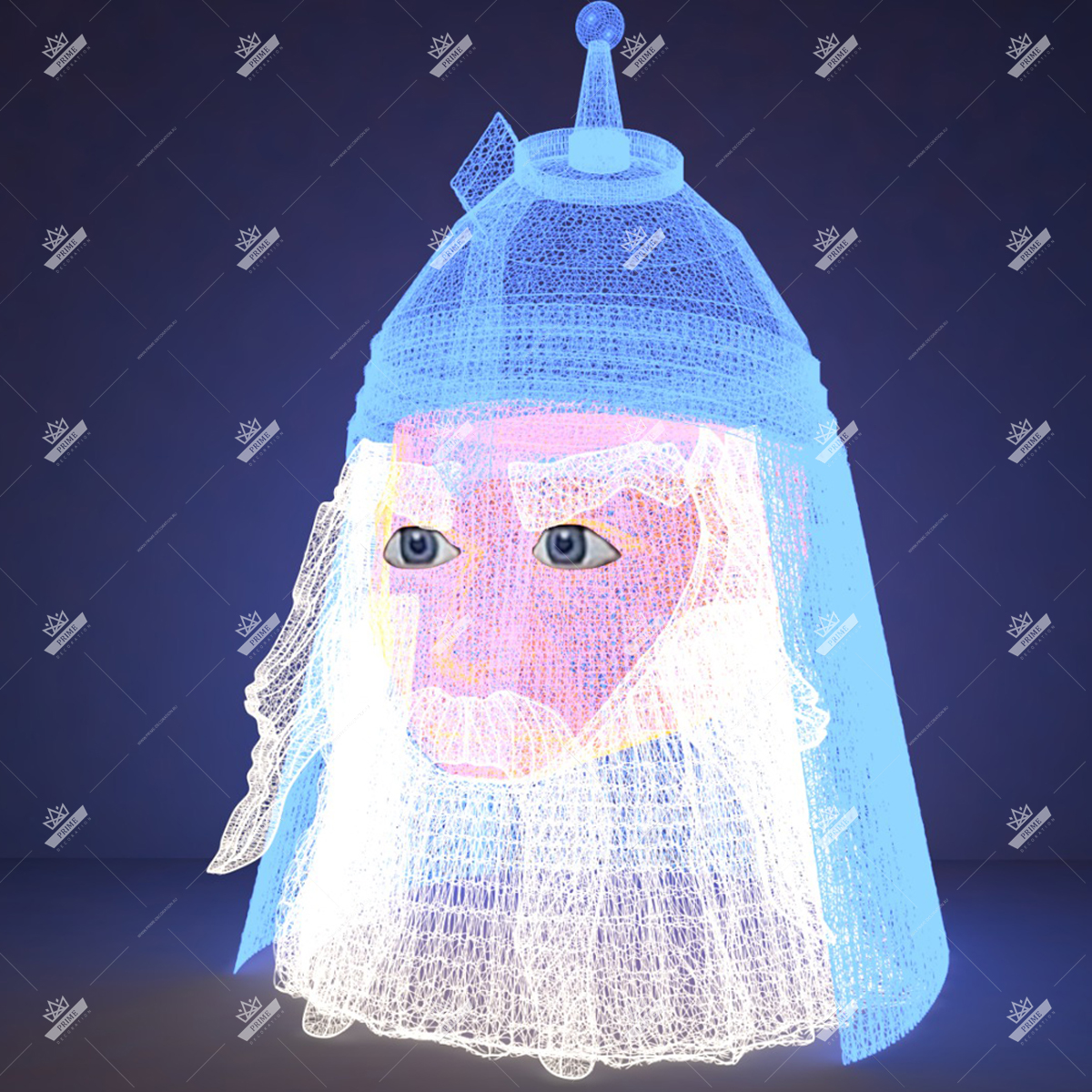 Световая конструкция Голова Витязя, ширина 2 м высота 3 м