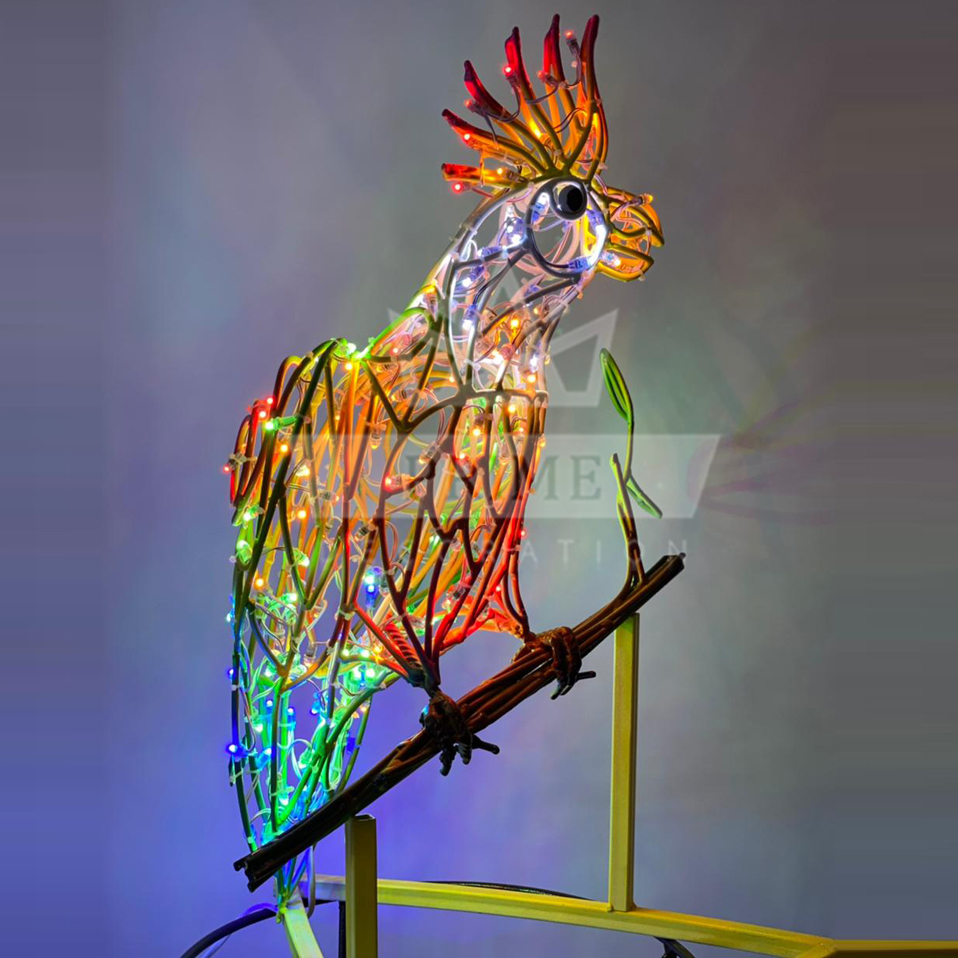 Светодиодная конструкция Попугай, ширина 0,3 м высота 0,5 м