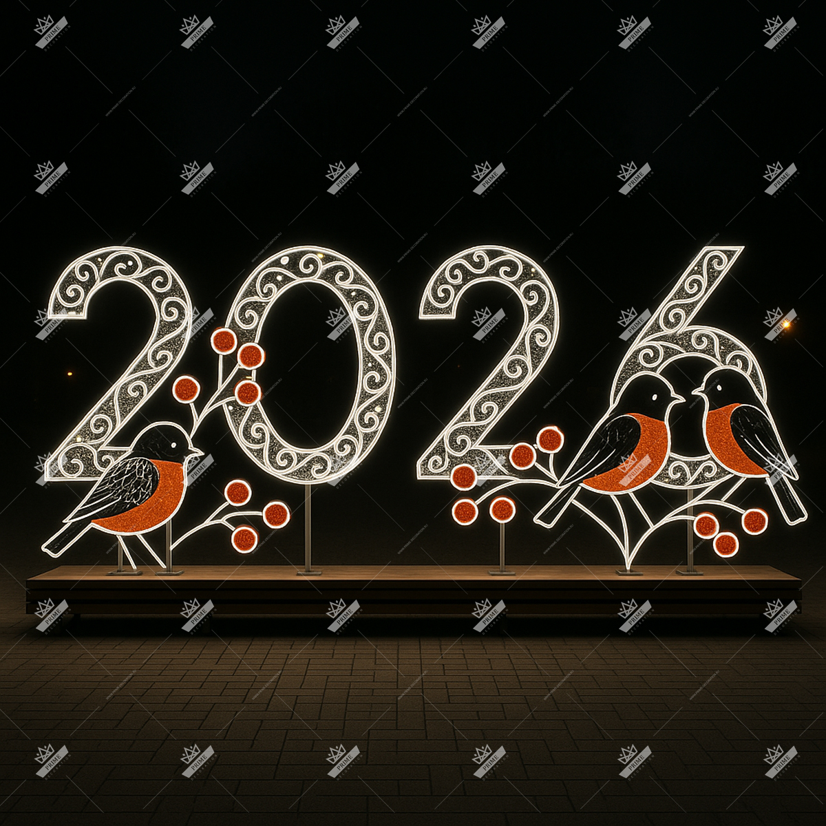 Цифры 2026 Снегири 2, высота 2 м