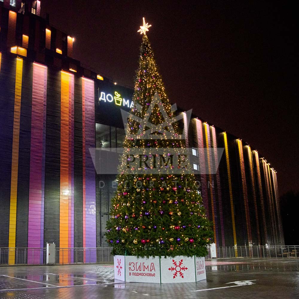 Искусственная уличная елка с комплектом оформления Классик