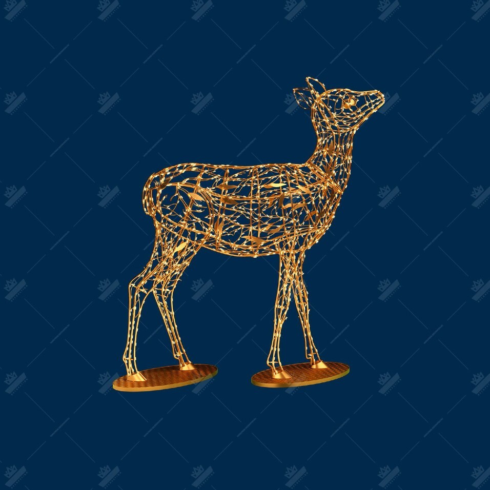 Светодиодная Конструкция Олененок, ширина 1,94 м высота 2,11 м