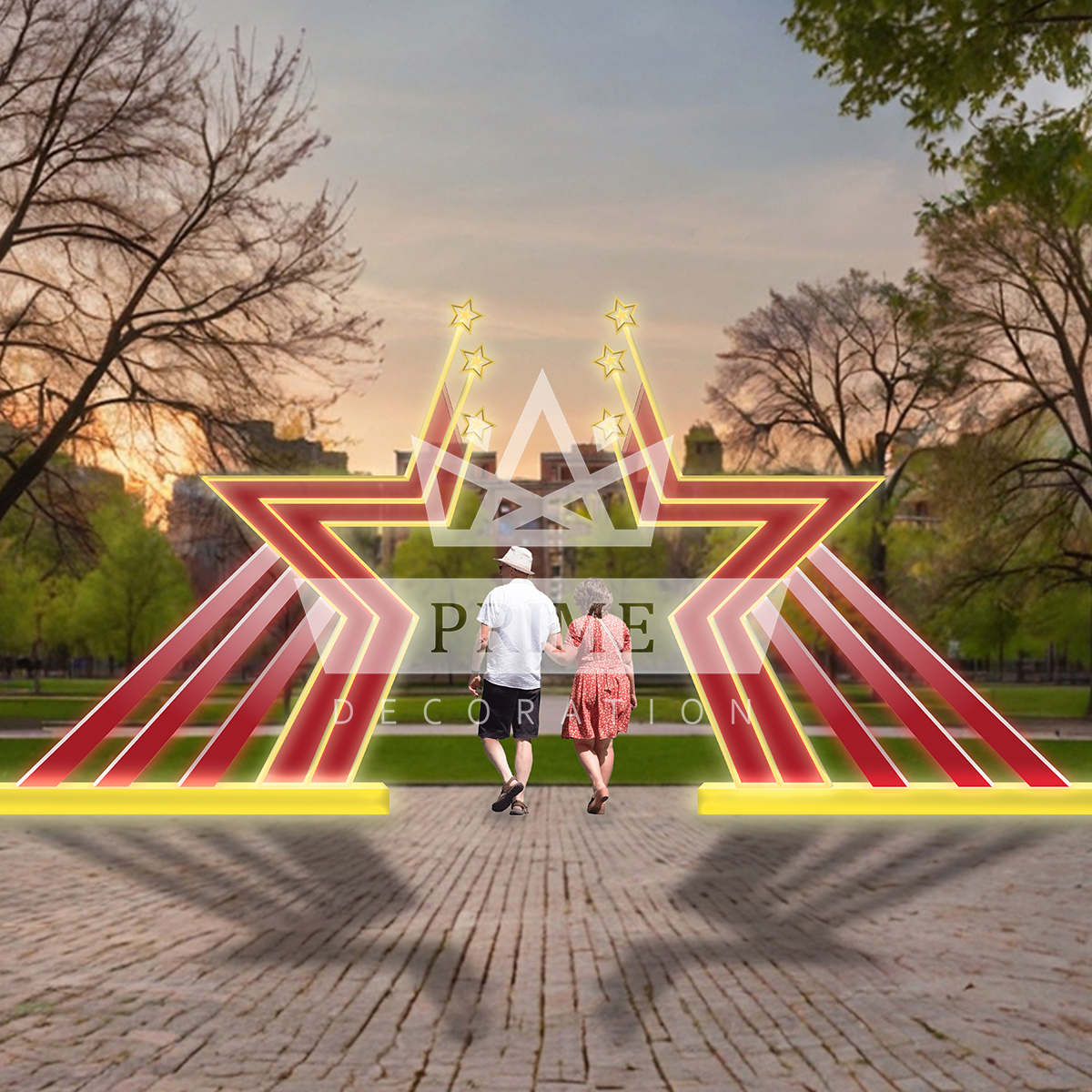 Светодиодная праздничная арка Звездный салют