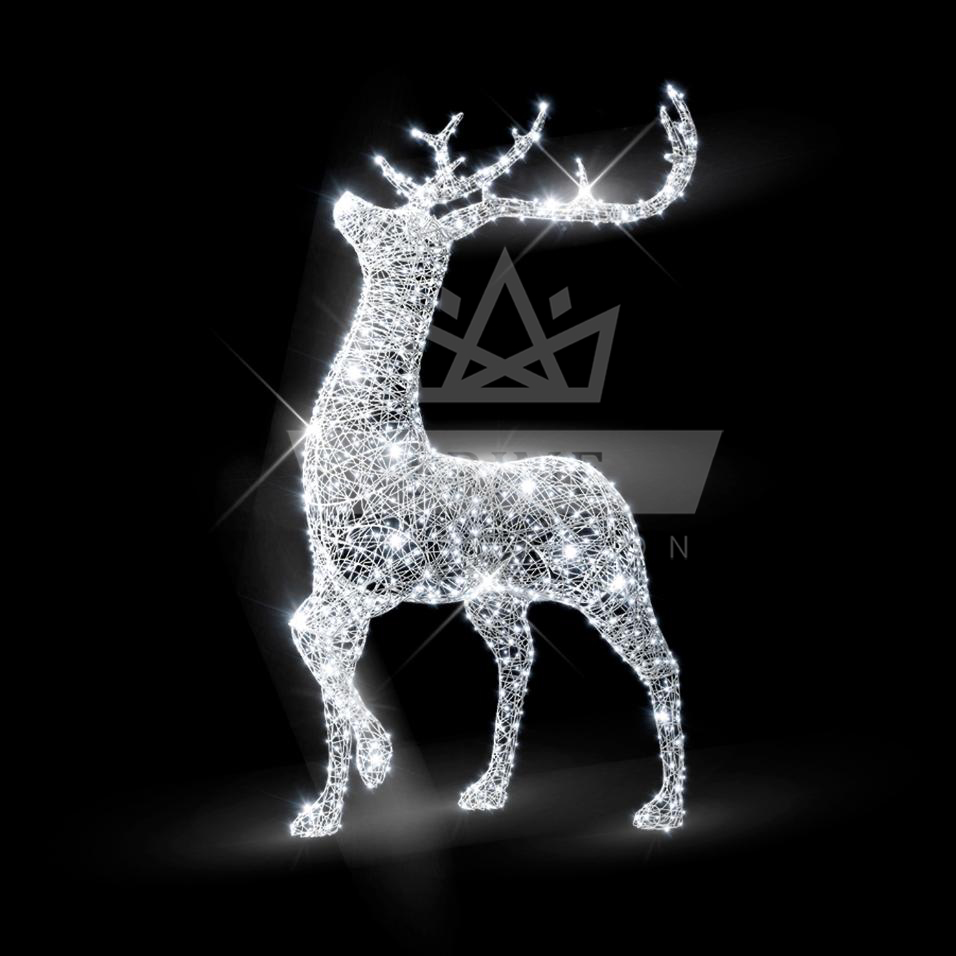 Светодиодный Олень Стройный, ширина 0,8 м высота 2,2 м