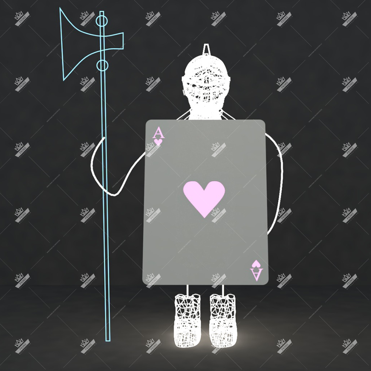 Световая конструкция Карта Страж, ширина 1,6 м высота 2 м