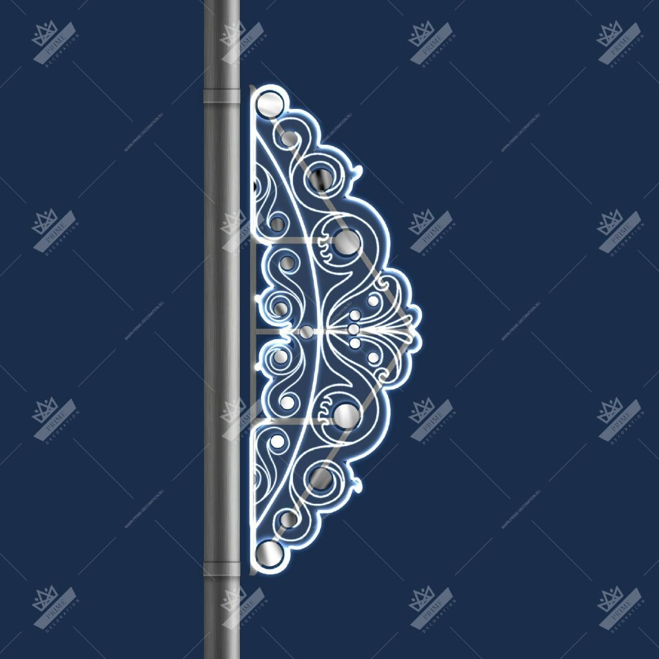 Светодиодная Консоль Морозные Узоры, ширина 0,67 м высота 1,95 м