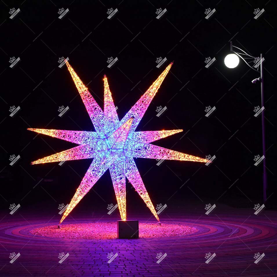 Светодиодная конструкция Звезда, высота 3,5 м