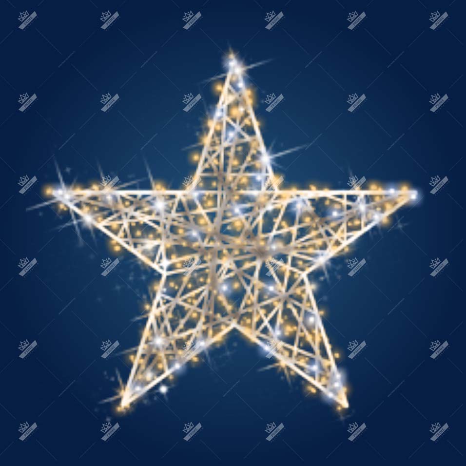 Новогодний светодиодный мотив Звезда Плекси МЗ12