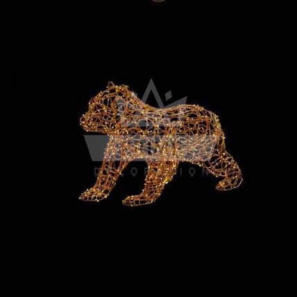 Светодиодная конструкция Медвежонок, ширина 1,3 м высота 0,6 м