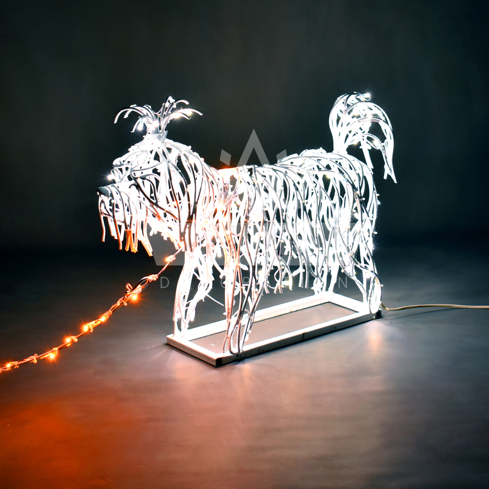 Светодиодная конструкция Собака, высота 0,5 м