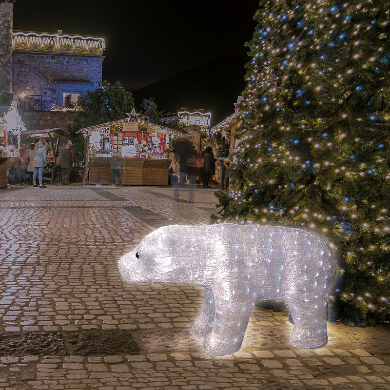 Светодиодная фигура Полярный медведь, ширина 0,58 м высота 1,12 м