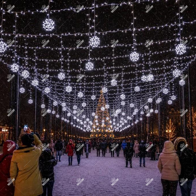 Световой потолок Снежное небо