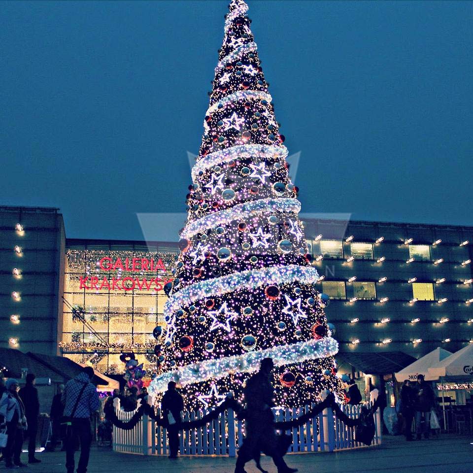 Искусственная уличная елка с комплектом оформления Млечный путь