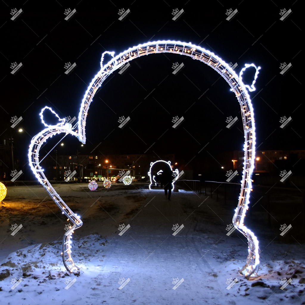 Светодиодная Арка Варежка, высота 2,5 м