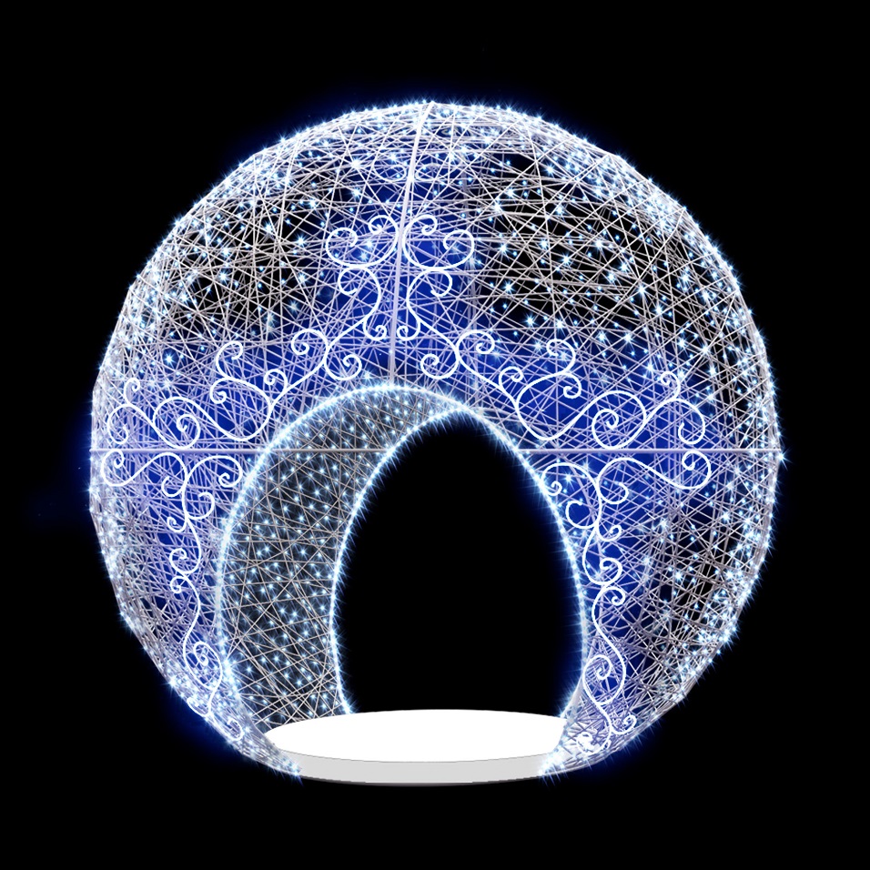 Светодиодный шар Под куполом Рождества, ширина 4 м высота 4,3 м