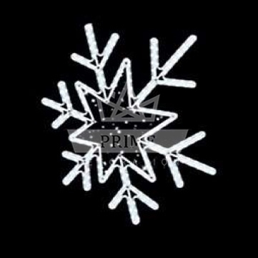 Новогодний Светодиодный Мотив Снежинка К040, высота 1,5 м