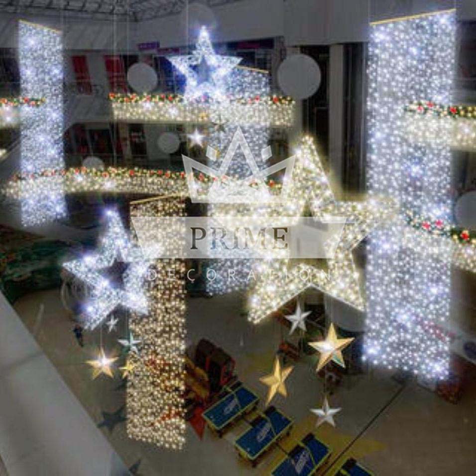 Декоративная световая фигура Звезда с отверстием объемная