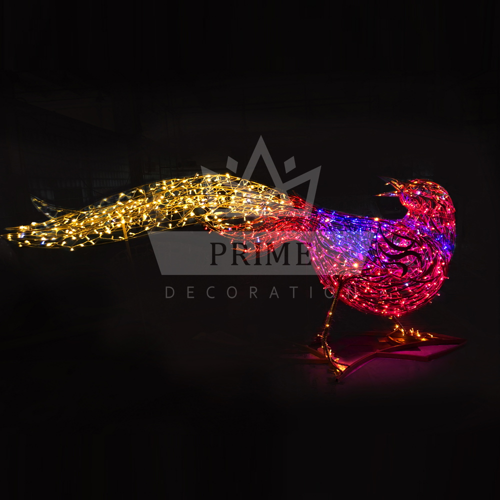 Светодиодная конструкция Фазан, ширина 4 м высота 1,7 м