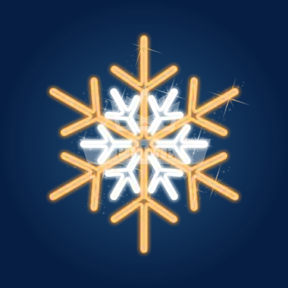 Новогодний светодиодный мотив Снежинка МС13