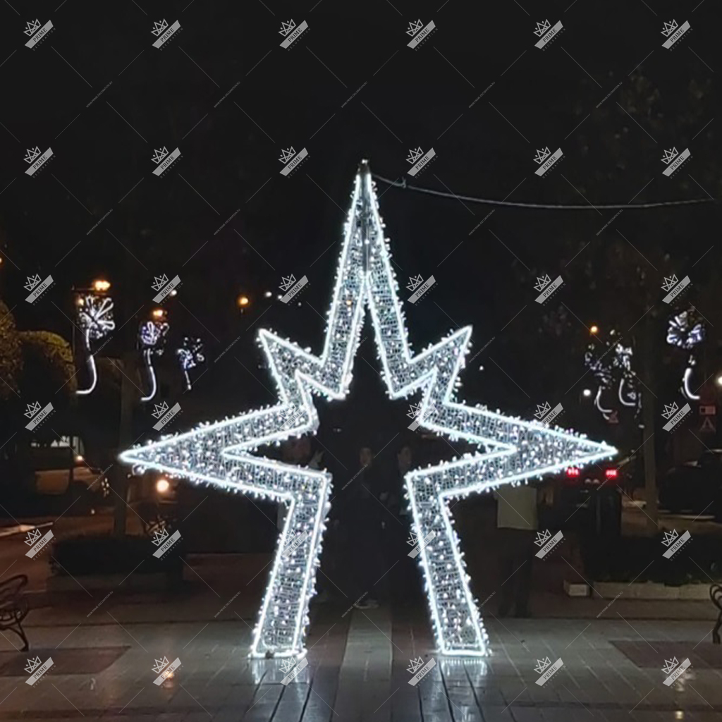 Светодиодная Арка Рождественская Звезда, высота 4,5 м