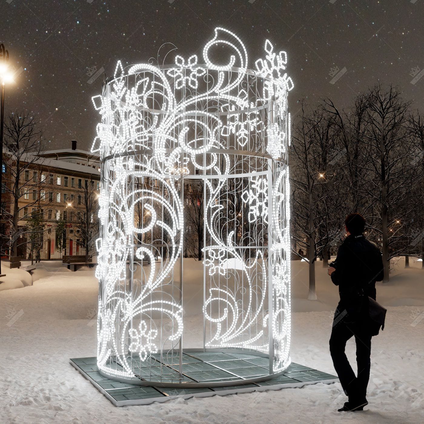 Светодиодная Конструкция Фотозона Уличная, ширина 2,09 м высота 3,19 м