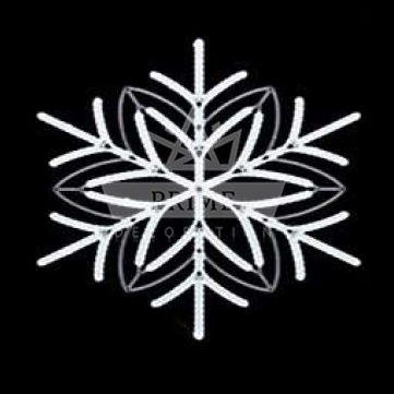 Новогодний Светодиодный Мотив Снежинка К039, высота 1,5 м