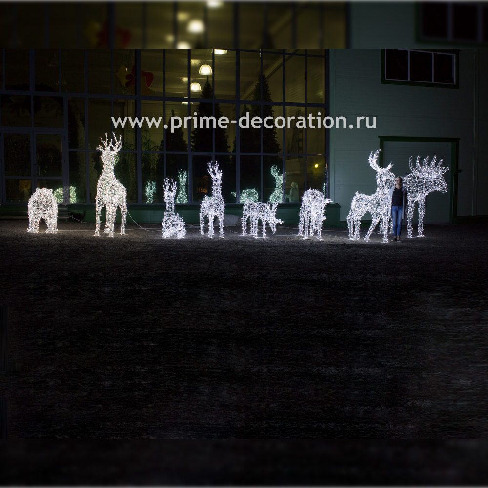 Композиция из световых конструкций «Рождественский экипаж»