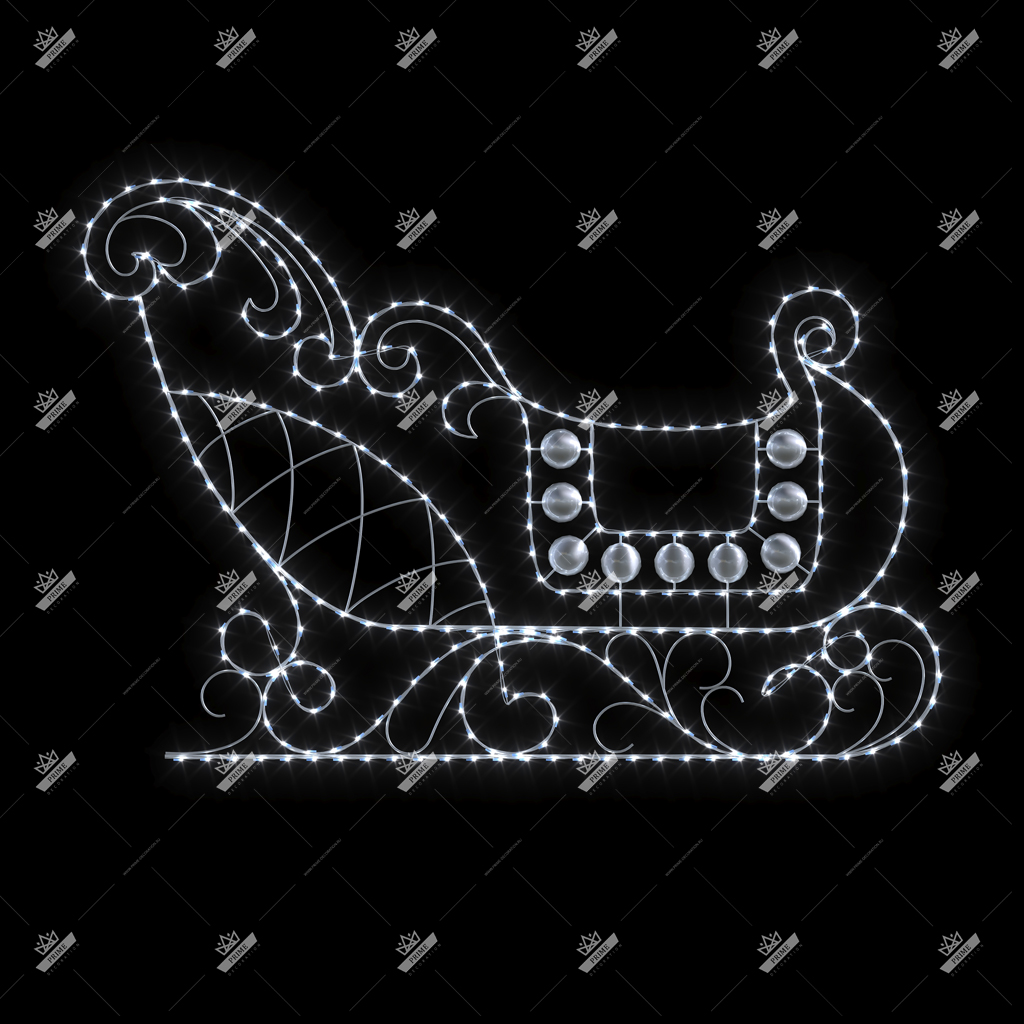 Светодиодная фигура Сани 2D (плоская фигура), высота 2 м