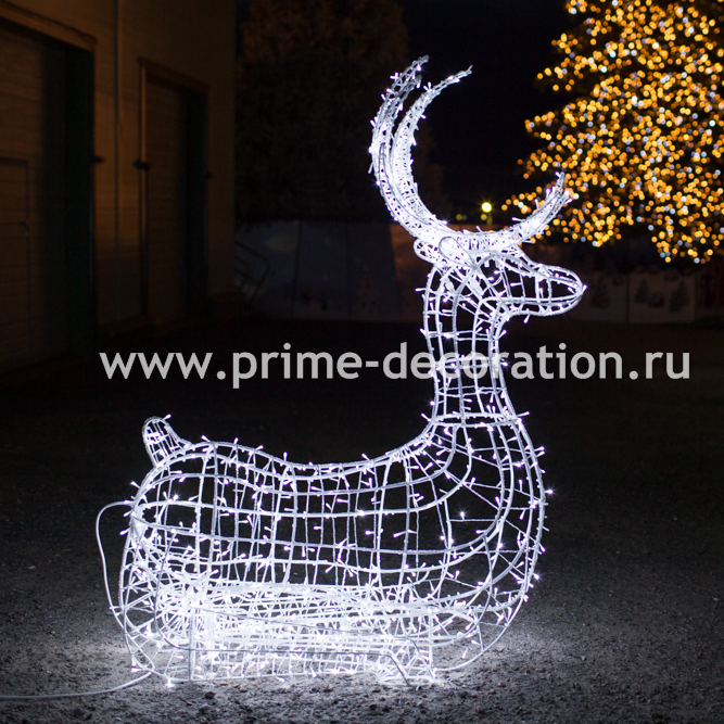 Световая конструкция Олень Купидон, высота 1,2 м