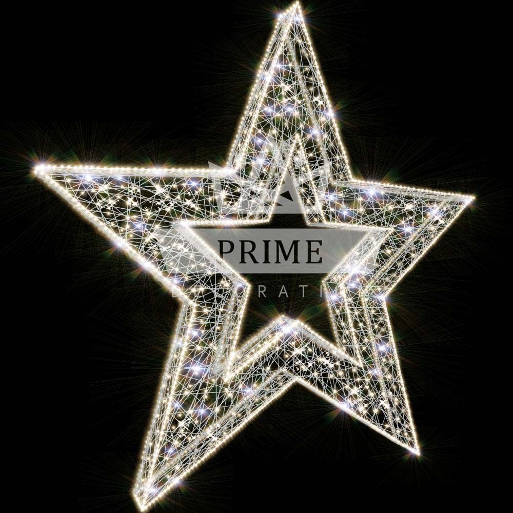 Декоративная световая фигура Звезда с отверстием объемная