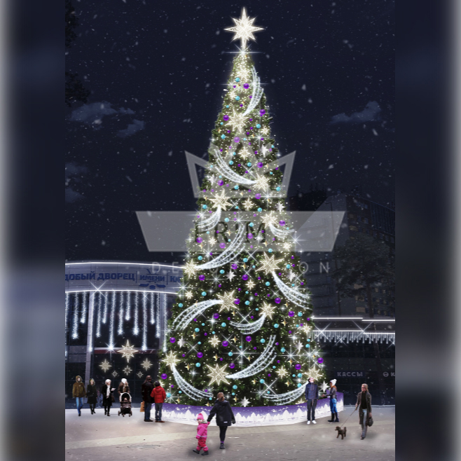 Метеор. Комплект оформления для искусственной уличной елки