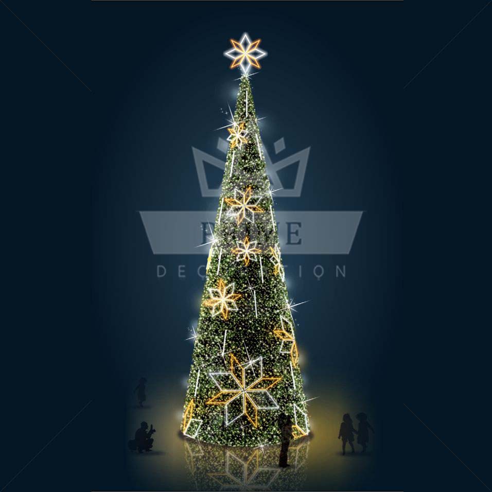 Искусственная уличная елка с комплектом оформления Кристалл