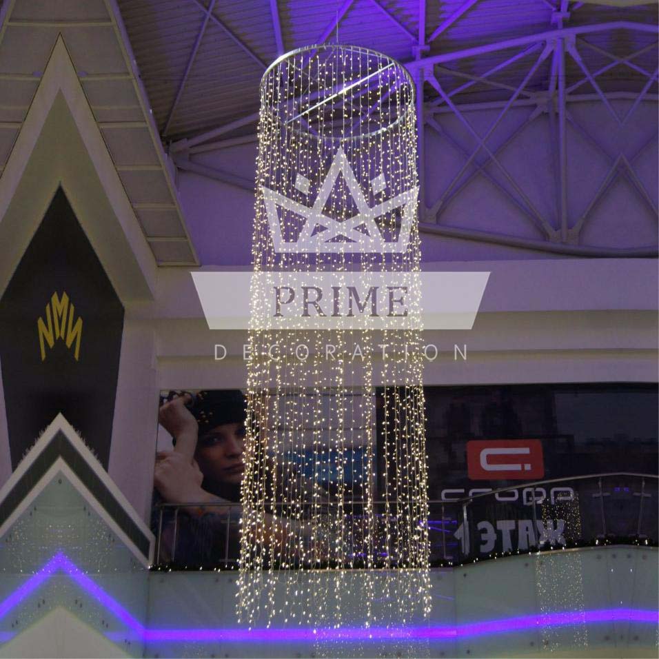 Подвесная световая композиция на круглой раме