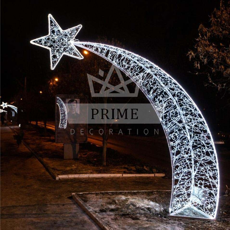Светодиодная конструкция Падающая Звезда, высота 3,5 м