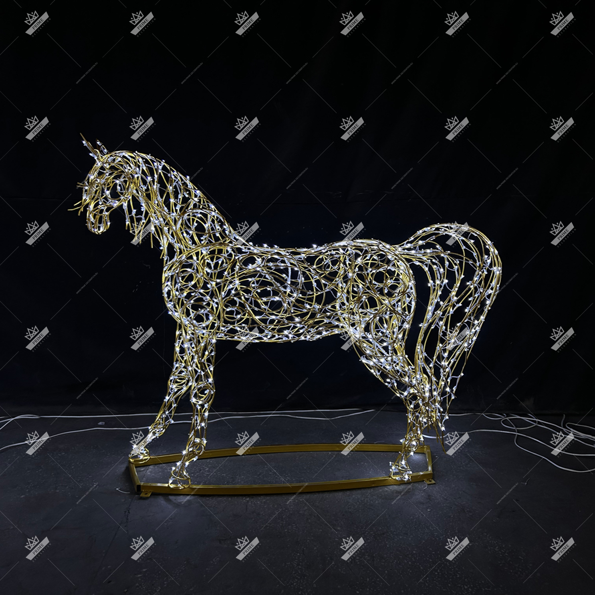 Светодиодная конструкция Лошадь, высота 1,7 м