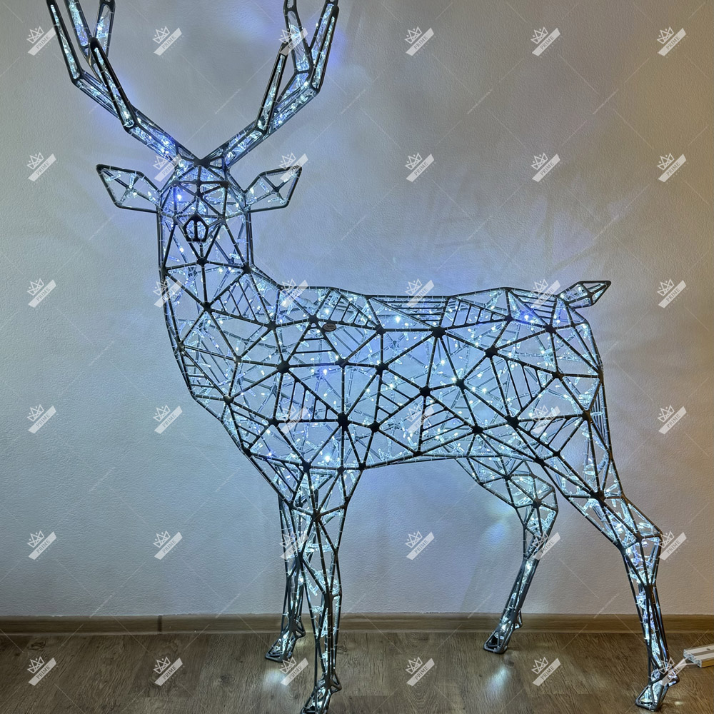 Светодиодный Полигональный Олень, высота 2 м