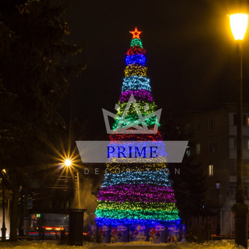 Искусственная уличная елка со светодинамическим комплектом освещения