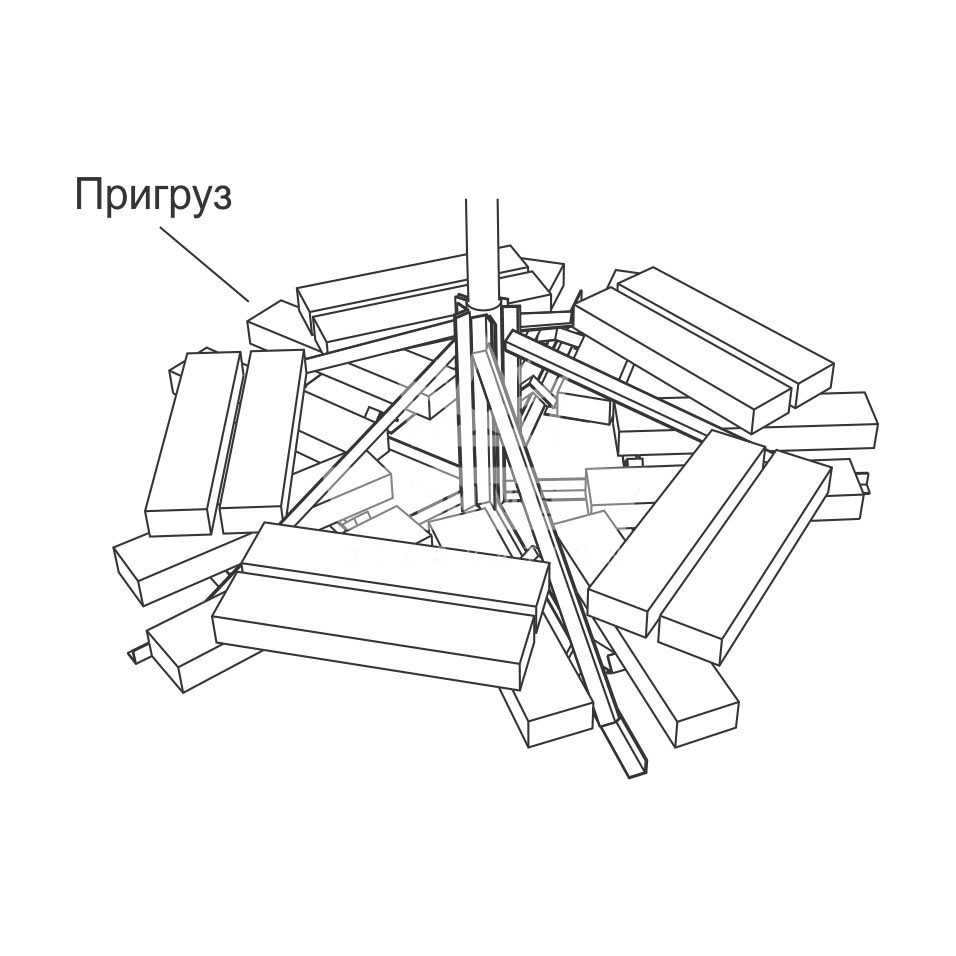 Пригруз для ствольной искусственной уличной елки