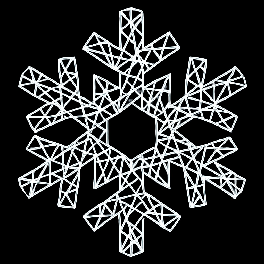 Новогодний светодиодный мотив Снежинка #1