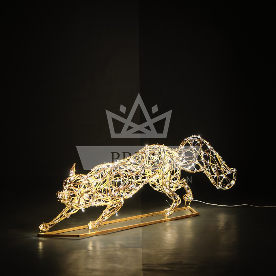 Светодиодная конструкция Лиса, ширина 1,6 м высота 0,5 м