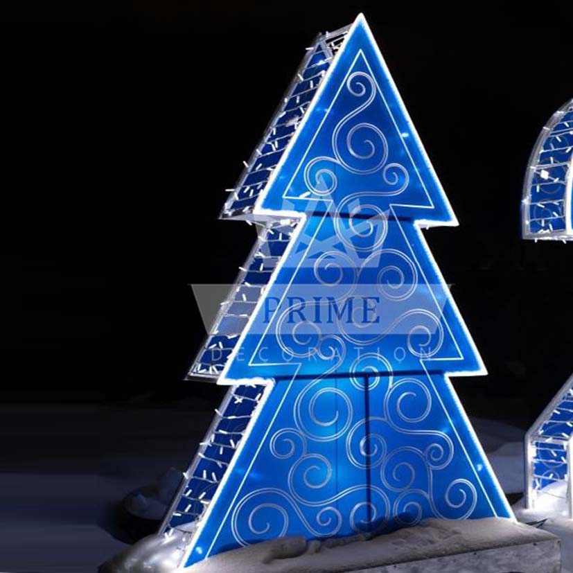 Световая конструкция Ель с узором, высота 2,5 м