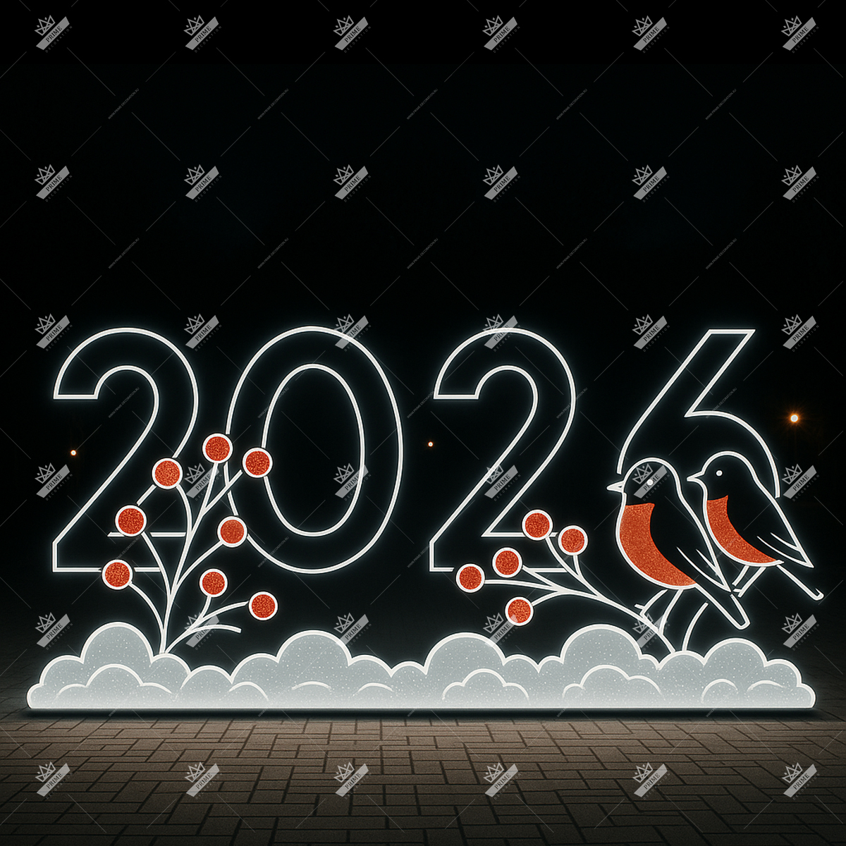 Цифры 2026 Снегири 1, высота 2 м