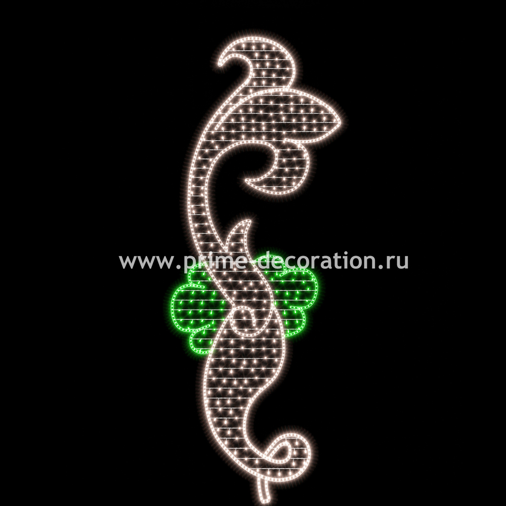 Световая конструкция Лепесток, ширина 0,8 м высота 2 м