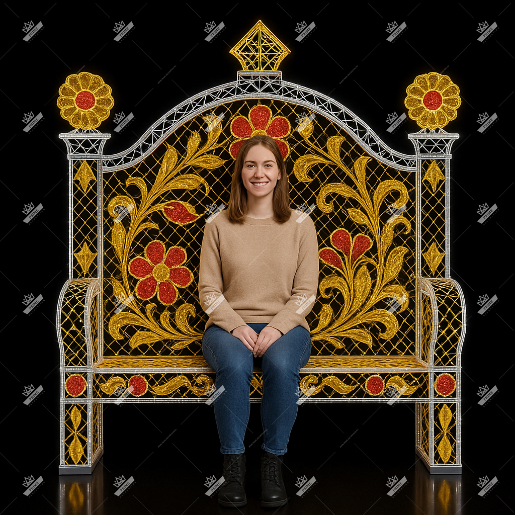 Новогодние светодиодные скамейки для оформления города 