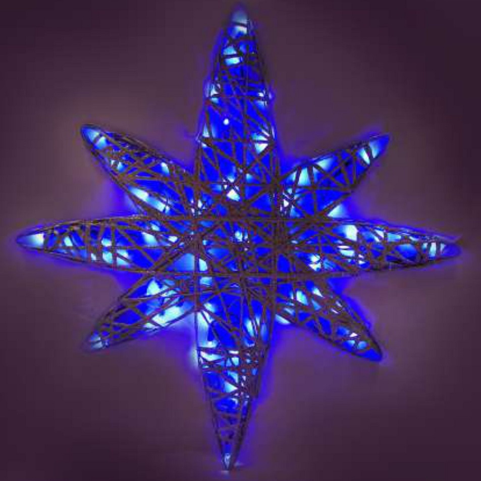 Звезда Рождественская световая двусторонняя поликомпозитная (Цвет на выбор)