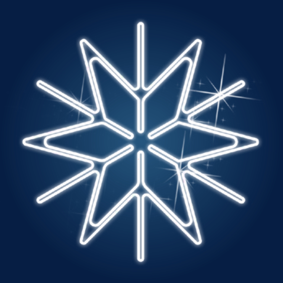 Новогодний светодиодный мотив Снежинка МС01