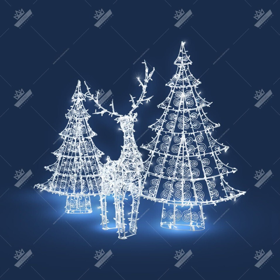 Светодиодные Фигуры Исполнение Ажур Олень