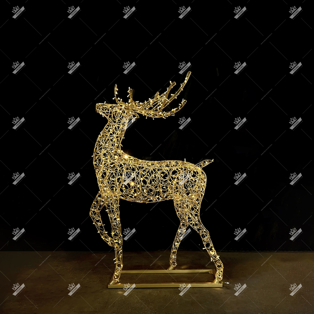 Светодиодный Олень со съемными рогами, высота 2,4 м