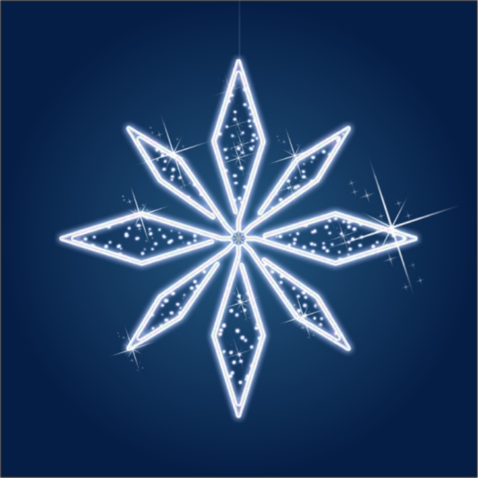 Новогодний светодиодный мотив Снежинка МС 02