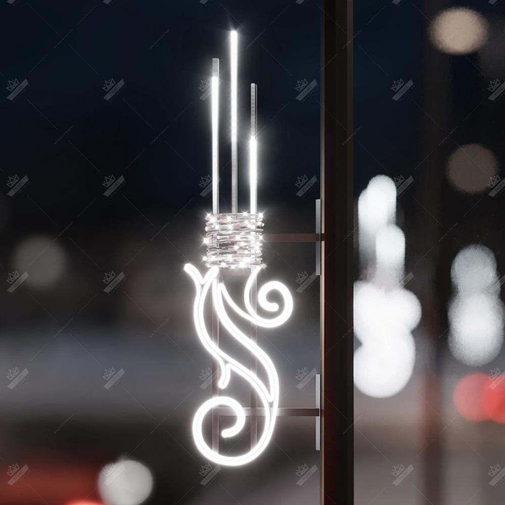 Светодиодная Консоль Подсвечник, ширина 0,38 м высота 1,15 м